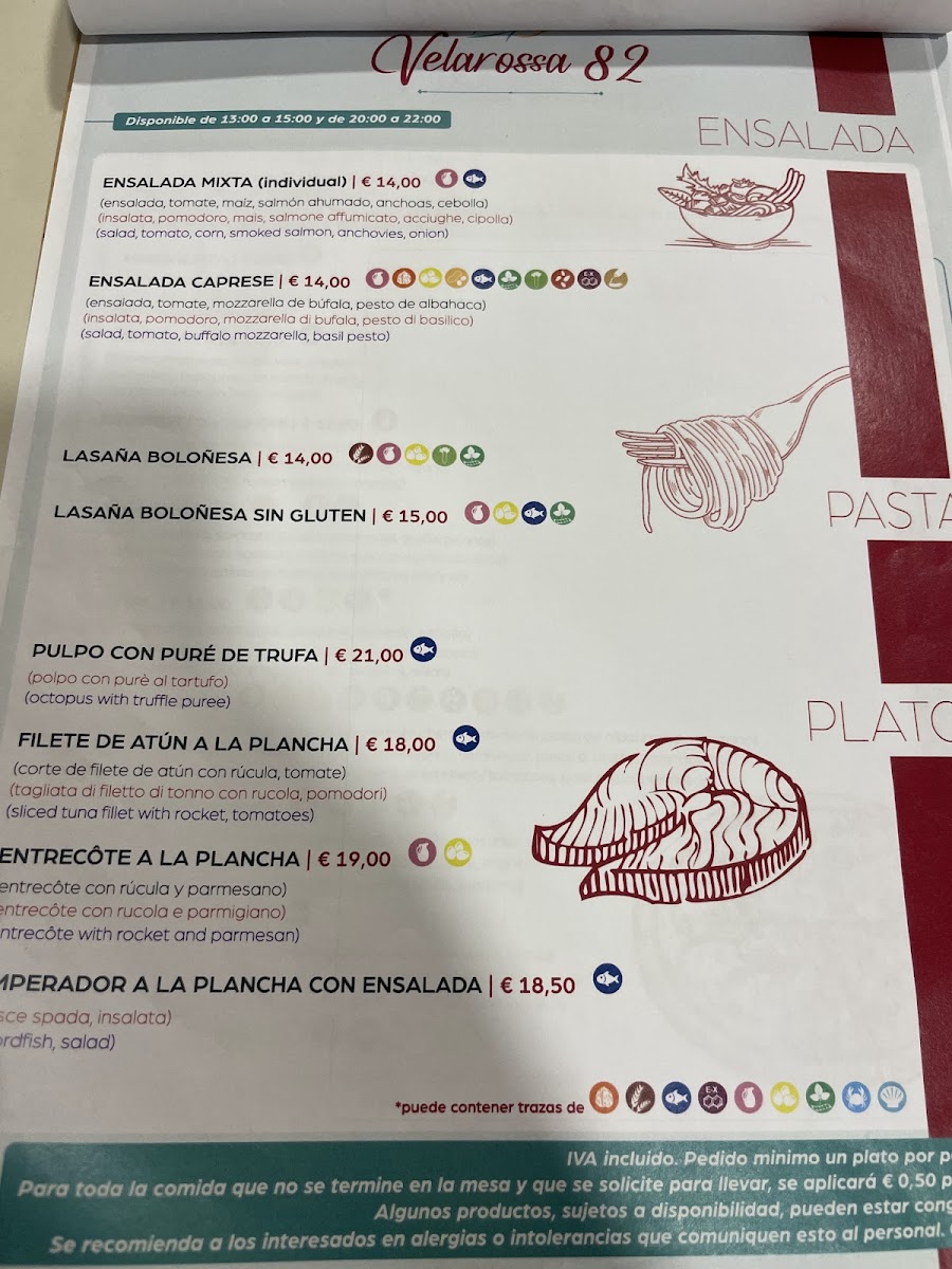 Menu Restaurante Italiano Y Pizzeria Velarossa82-10