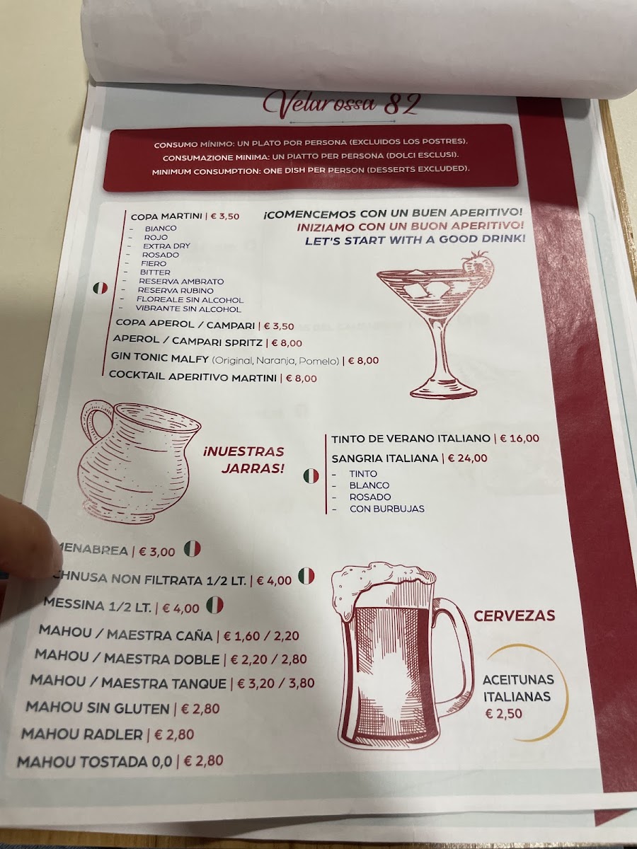 Menu Restaurante Italiano Y Pizzeria Velarossa82-4