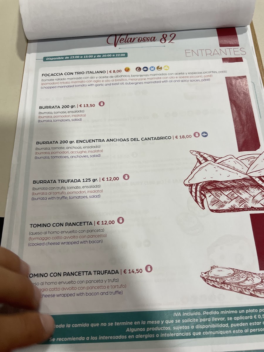 Menu Restaurante Italiano Y Pizzeria Velarossa82-6